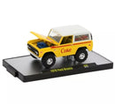 2023 M2 Machines Coca Cola Coke Limited Edition 1/9,250 1976 Ford Bronco A28 amarillo Llantas de Goma - Detalle Burbuja