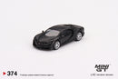2022 Mini GT MiJo Exclusives 1:64 Limited Edition 1/6600 Bugatti Chiron Super Sport 300+ Matte Black negro Llantas de Goma
