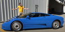 2022 Hot Wheels Premium Car Culture Exotic Envy 94 Bugatti EB110 azul Llantas de Goma RR
