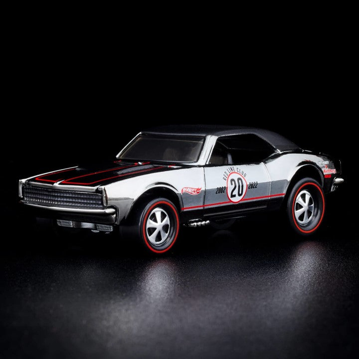 2022 Hot Wheels RLC 20th Anniversary Exclusivo Red Line Club Custom Camaro Chevrolet cromado Llantas Redline RL