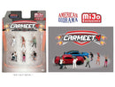 2023 American Diorama MiJo Exclusives 1:64 Limited Edition 1/4,800 Car Meet 4 Figuras Diorama Encuentro de Autos