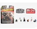 2026 American Diorama MiJo Exclusives 1:64 Limited Edition Car Meet 5 Figuras Diorama Encuentro de Autos