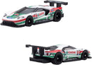 2022 Hot Wheels Premium Car Culture Ford GT 2 Pack Set de 2 - Castrol 16 Ford GT Race y Eco Boost 16 Ford GT Race con Llantas de Goma RR