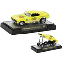 2023 M2 Machines Limited Edition 1/9,250 Coca Cola Mello Yello 1969 Chevrolet Camaro Z/28 Funny Car A30 amarillo Llantas de Goma