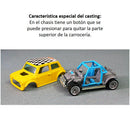 2007 Hot Wheels Pop-Offs Morris Mini Cooper blanco 10SP base ZAMAC