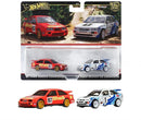 2024 Hot Wheels Premium Car Culture Ford Rally 2 Pack Set de 2 - 87 Ford Sierra Cosworth y 93 Ford Escort RS Cosworth con Llantas de Goma RR