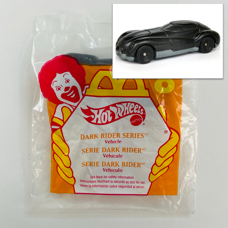 1996 Hot Wheels McDonalds Happy Meal Dark Rider Series Car negro - En Bolsa Baggie