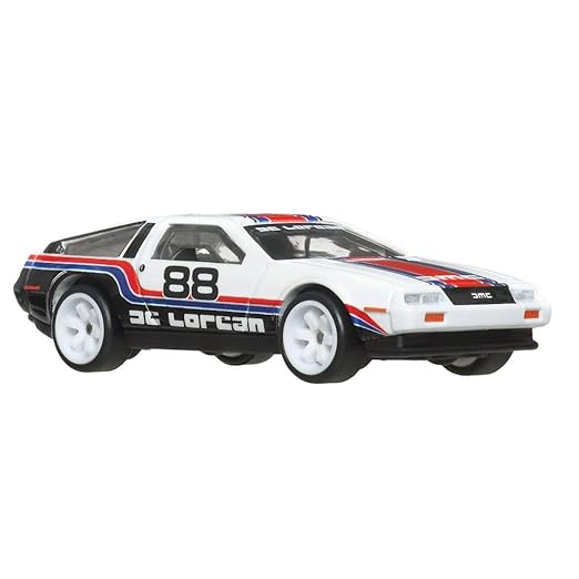 2025 Hot Wheels Premium Car Culture Team Transport DMC DeLorean en Trailer y HW Rally Hauler con Llantas de Goma RR