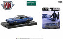 2023 M2 Machines Auto-Drivers Limited Edition 1/9,600 1971 Dodge Charger R/T 440 6 Pack R99 azul Llantas de Goma