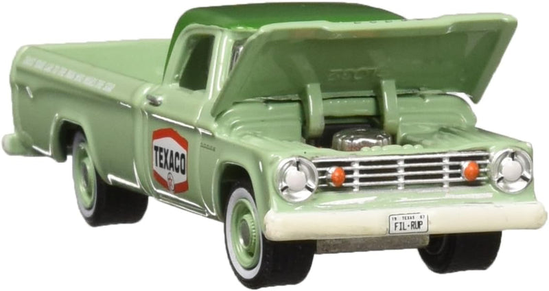 2016 Greenlight Running on Empty Texaco 1967 Dodge D-100 verde Llantas de Goma