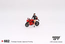 2024 Mini GT 1:64 Limited Edition Ducati Panigale V4 S con Llantas de Goma Primera Edición incluye figura Ducati Girl