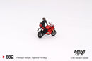 2024 Mini GT 1:64 Limited Edition Ducati Panigale V4 S con Llantas de Goma Primera Edición incluye figura Ducati Girl