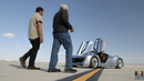 2022 Hot Wheels Premium Jay Leno's Garage EcoJet celeste metálico Llantas de Goma RR Primera Edición