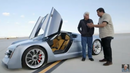 2022 Hot Wheels Premium Jay Leno's Garage EcoJet celeste metálico Llantas de Goma RR Primera Edición