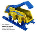 2001 Matchbox Scuba Dudes Submersible blanco con Apertura de Escotilla