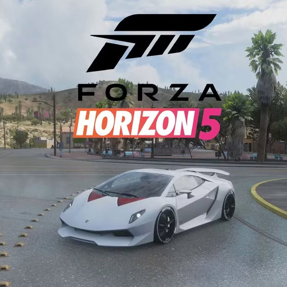 2024 Hot Wheels HW Exotics Forza Horizon 5 Forza Edition Lamborghini Sesto Elemento blanco PR5