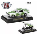 2023 M2 Machines Coca Cola Sprite Limited Edition 1/9,250 1971 Dodge Challenger Funny Car A30 blanco con verde Llantas de Goma