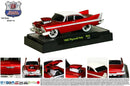 2015 M2 Machines Ground Pounders Limited Edition 1958 Plymouth Fury R14 rojo metálico Llantas de Goma