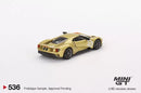 2023 Mini GT MiJo Exclusives 1:64 Limited Edition 1/1800 Ford GT Holman Moody Heritage Edition dorado metálico Llantas de Goma