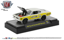 2020 M2 Machines Limited Edition 1/4,875 Mr Gasket Co 1968 Plymouth Barracuda HEMI Super Stock S82 blanco con amarillo Llantas de Goma