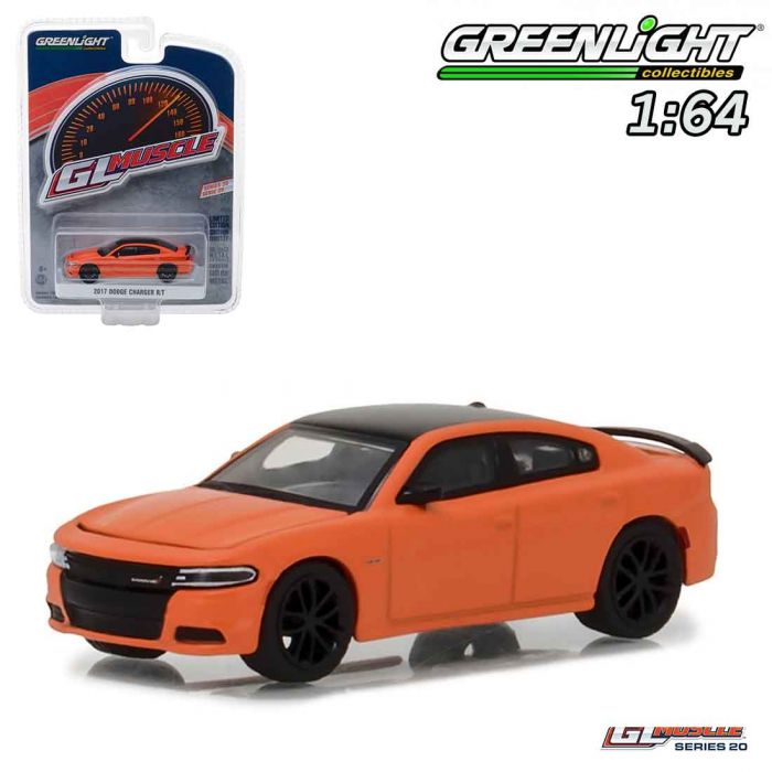 2018 Greenlight Limited Edition GL Muscle Series 20 2017 Dodge Charger R/T naranja Llantas de Goma