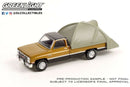 2021 Greenlight Limited Edition The Great Outdoors Series 1 1984 GMC Sierra Classic marrón Llantas de Goma con Accesorios de Camping