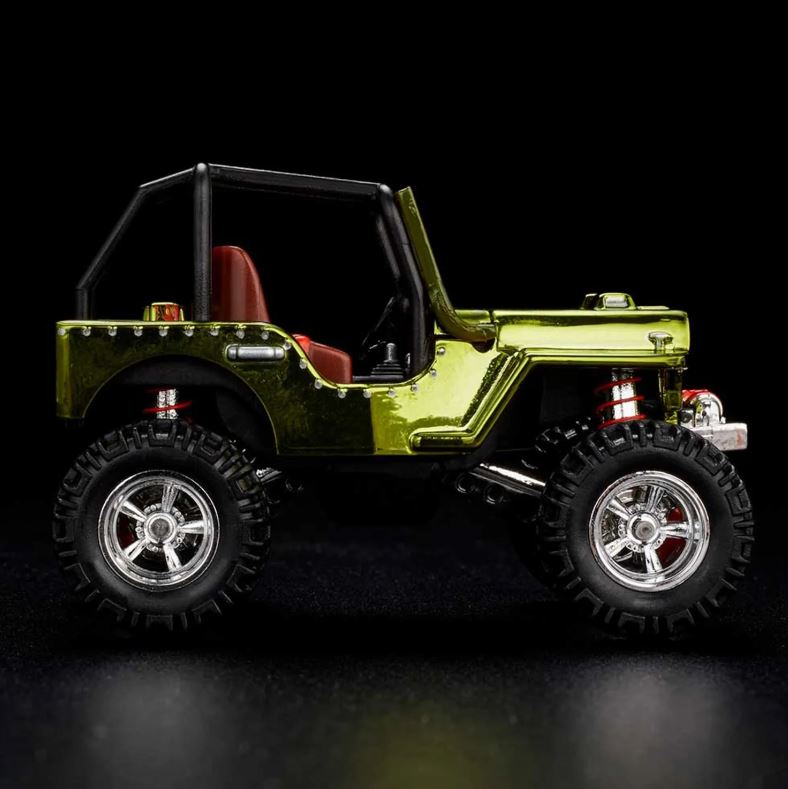 2021 Hot Wheels RLC Jeep 1944 Willys MB Exclusivo Red Line Club verde spectraflame Llantas de Goma RR Primera Edición