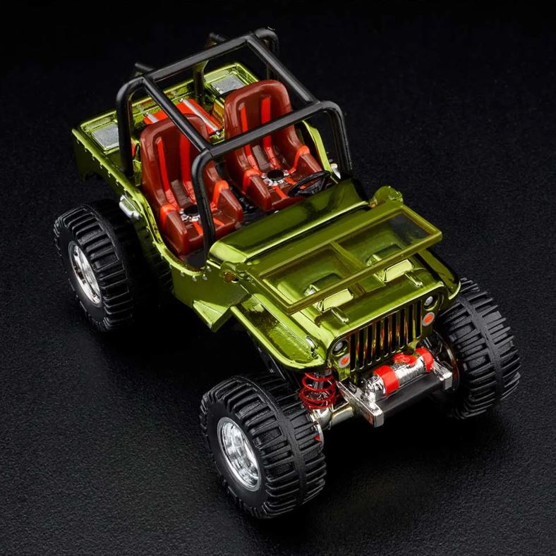2021 Hot Wheels RLC Jeep 1944 Willys MB Exclusivo Red Line Club verde spectraflame Llantas de Goma RR Primera Edición