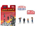 2024 American Diorama MiJo Exclusives 1:64 Limited Edition 1/3,600 Grid Girls Figuras Diorama de Carreras