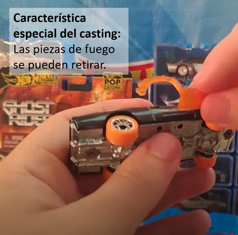 2025 Hot Wheels Premium Pop Culture Marvel Ghost Rider Charger Dodge negro con flamas Llantas de Goma RR base ZAMAC