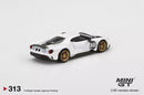 2022 Mini GT MiJo Exclusives 1:64 Limited Edition 1/3000 Ford GT 2021 Heritage Edition blanco Llantas de Goma