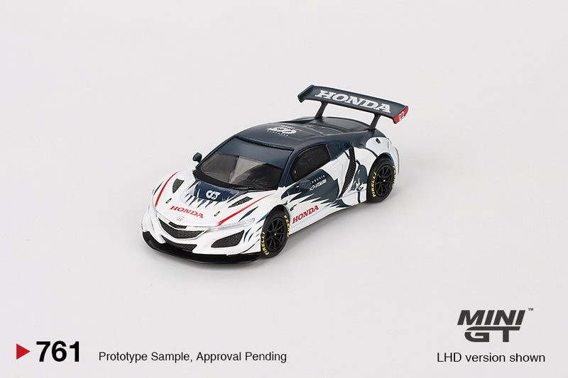 2024 Mini GT MiJo Exclusives 1:64 Limited Edition 1/6,000 Honda NSX GT3 EVO AlphaTauri 2023 Red Bull Formula Nurburgring Yuki Tsunoda blanco Llantas de Goma