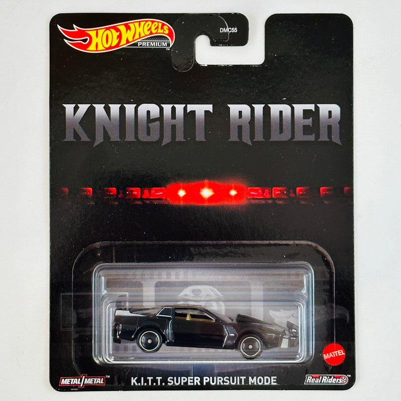 2021 Hot Wheels Entertainment KITT El Auto Fantástico Knight Rider K.I.T.T. Super Pursuit Mode negro Llantas de Goma RR