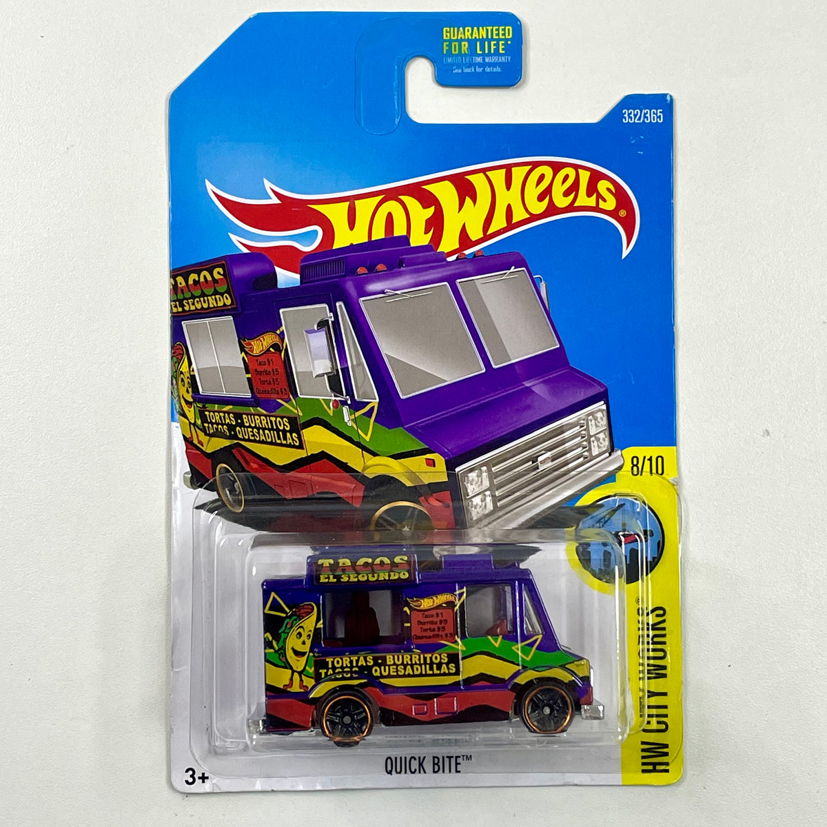 2017 Hot Wheels HW City Works Quick Bite morado PR5
