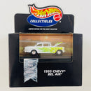 2000 Hot Wheels Collectibles 100% Black Box 1955 Chevy Bel Air blanco Llantas de Goma RR