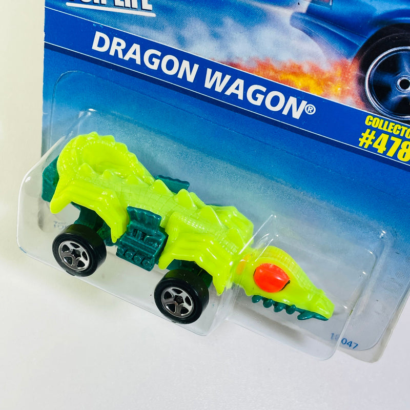 1996 Hot Wheels Dragon Wagon 478 verde neón 5SP