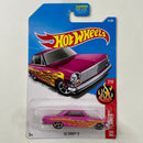 2017 Hot Wheels HW Flames 63 Chevy II rosado metálico MC5