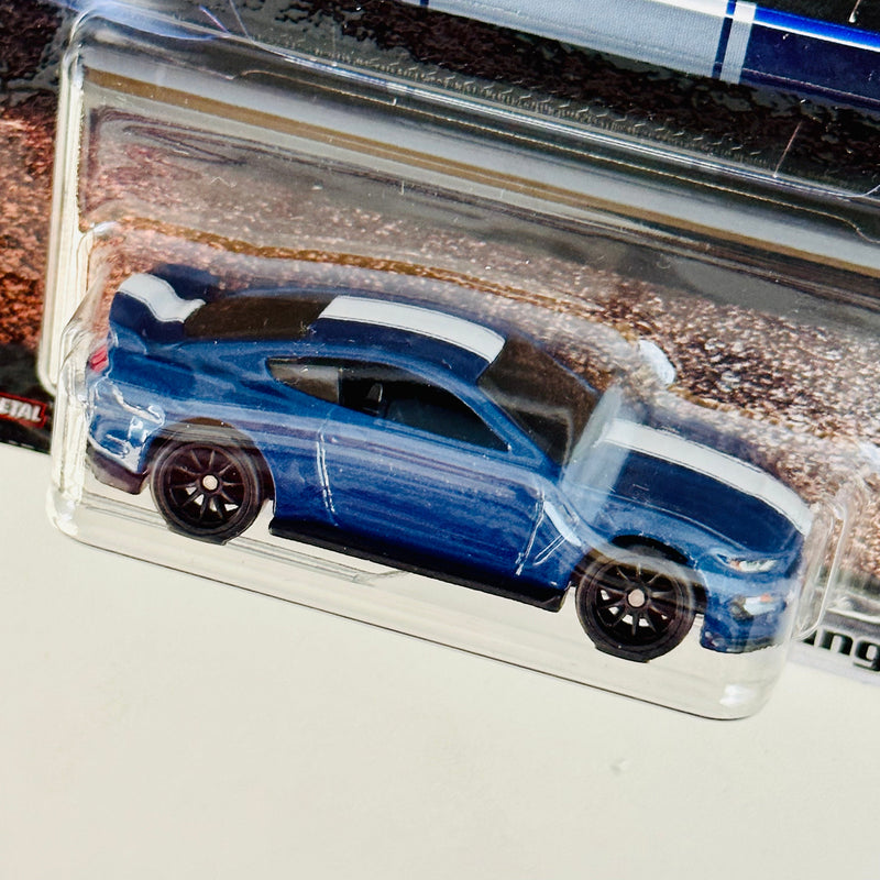 2021 Hot Wheels Premium Fast & Furious Fleet Rápidos y Furiosos Ford Shelby GT350R Custom Mustang azul metálico Llantas de Goma RR