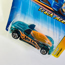 2005 Hot Wheels Track Aces Power Pipes 064 azul 5SP base ZAMAC