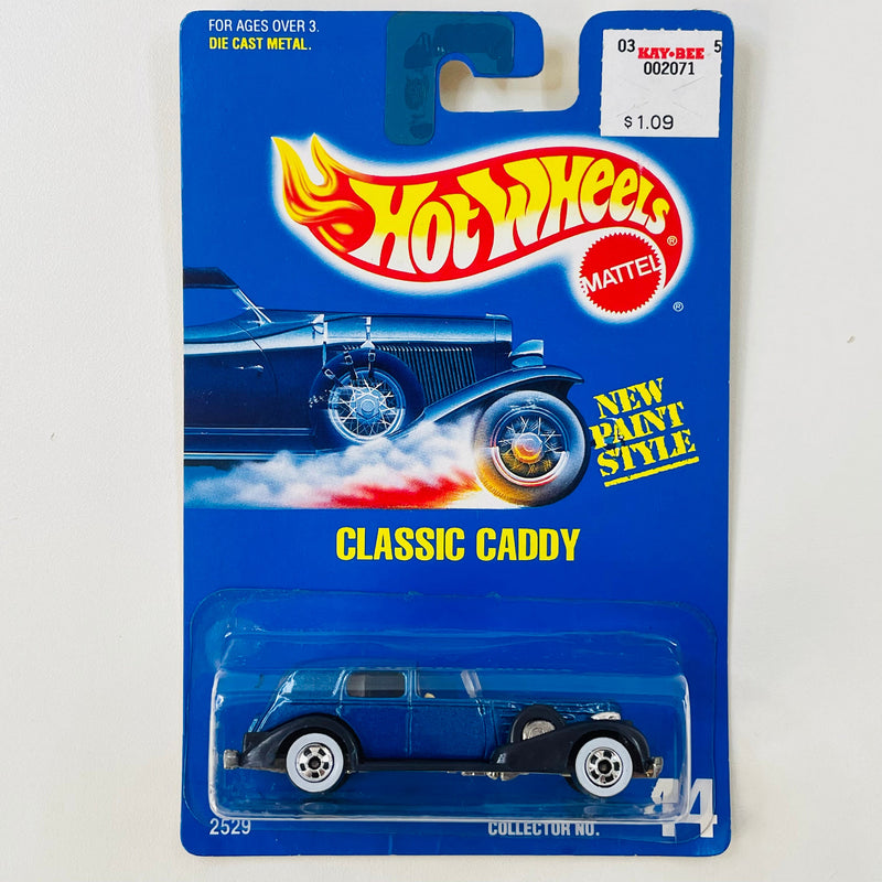 1990 Hot Wheels Classic Caddy 1935 Cadillac azul metálico WW base ZAMAC