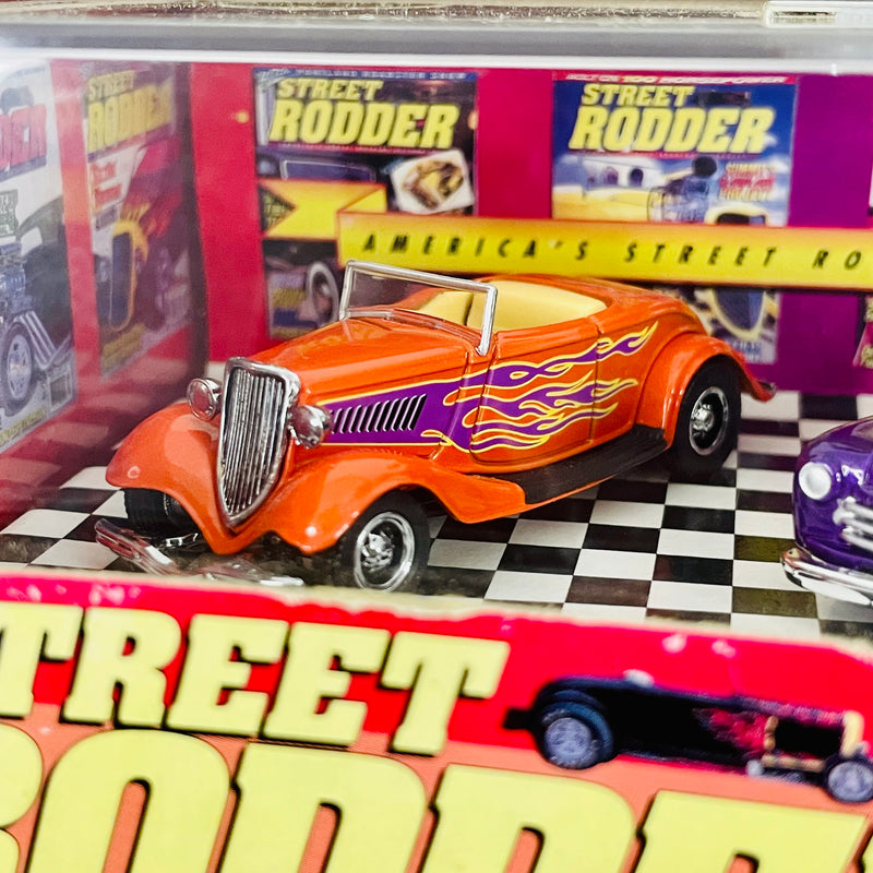1998 Hot Wheels Collectibles Hot Rod Series 1 Street Rodder Set de 2 con Llantas de Goma RR - 34 Ford, 47 Ford