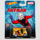 2015 Hot Wheels Premium Pop Culture Marvel Ant-Man Bread Box Jeep FJ-3 amarillo Llantas de Goma RR base ZAMAC