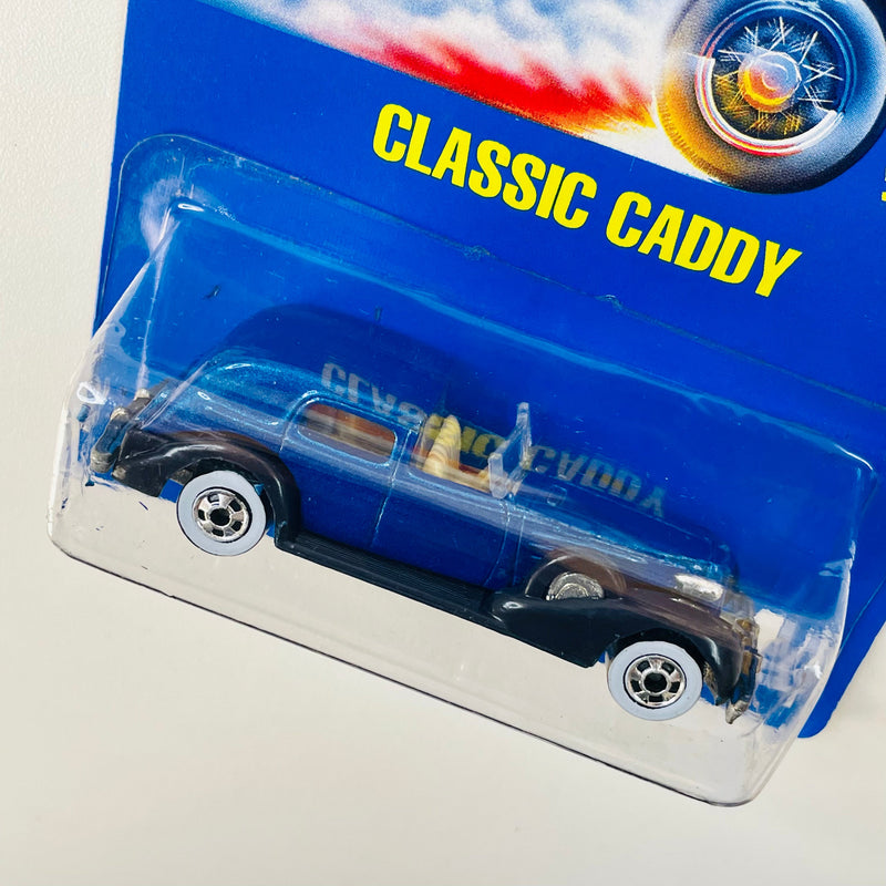 1990 Hot Wheels Classic Caddy 1935 Cadillac azul metálico WW base ZAMAC