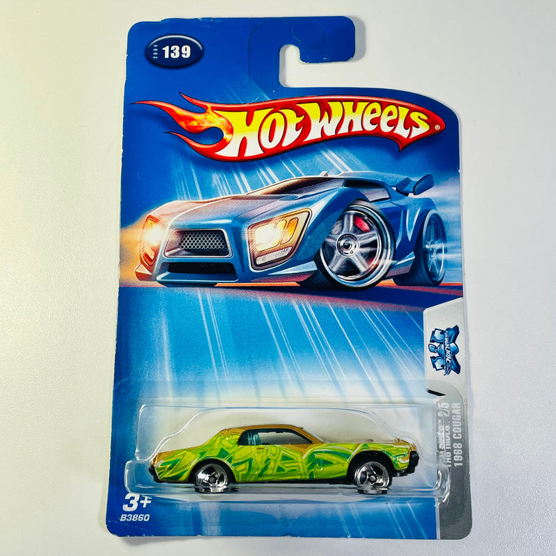 2004 Hot Wheels Tag Rides 1968 Mercury Cougar cobre metálico con verde 3SP