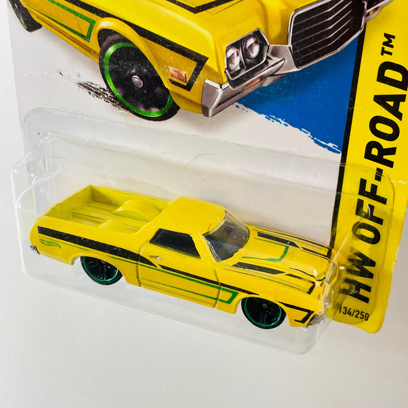 2014 Hot Wheels Off-Road 72 Ford Ranchero amarillo PR5