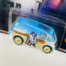2015 Hot Wheels Premium Pop Culture Star Wars R2D2 Quick D-Livery blanco Llantas de Goma RR base ZAMAC