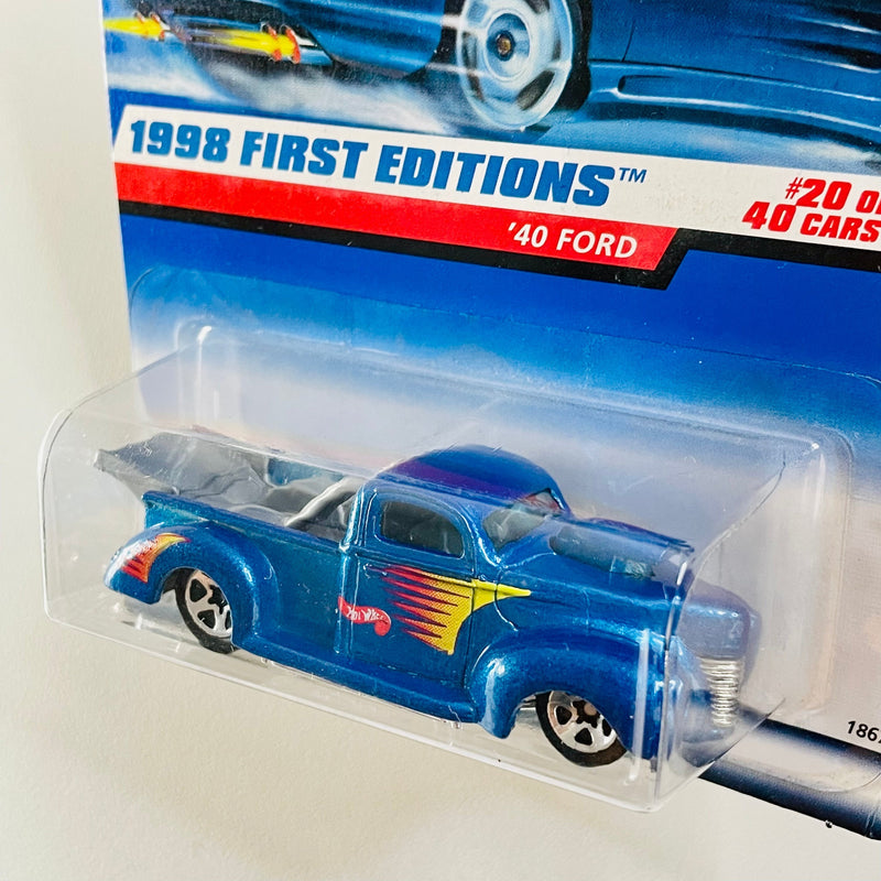 1998 Hot Wheels First Editions 40 Ford azul metálico 5SP Primera Edición