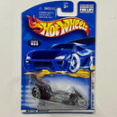 2001 Hot Wheels First Editions Fright Bike 033 morado MC3 base ZAMAC Primera Edición