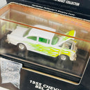 2000 Hot Wheels Collectibles 100% Black Box 1955 Chevy Bel Air blanco Llantas de Goma RR