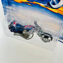 2001 Hot Wheels Blast Lane 169 azul metálico MC3 base ZAMAC